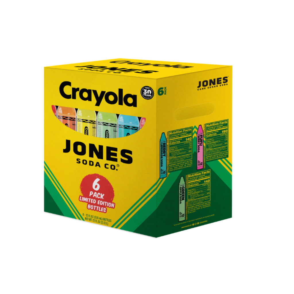 Jones Soda X Crayola Limited Edition 6-Pack